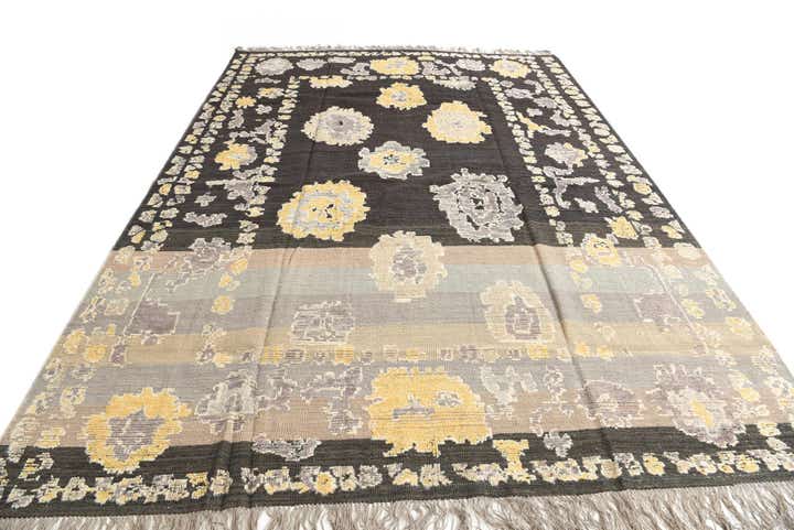 9' 3 x 13' 4 Hand Knotted Oushak Wool Rug