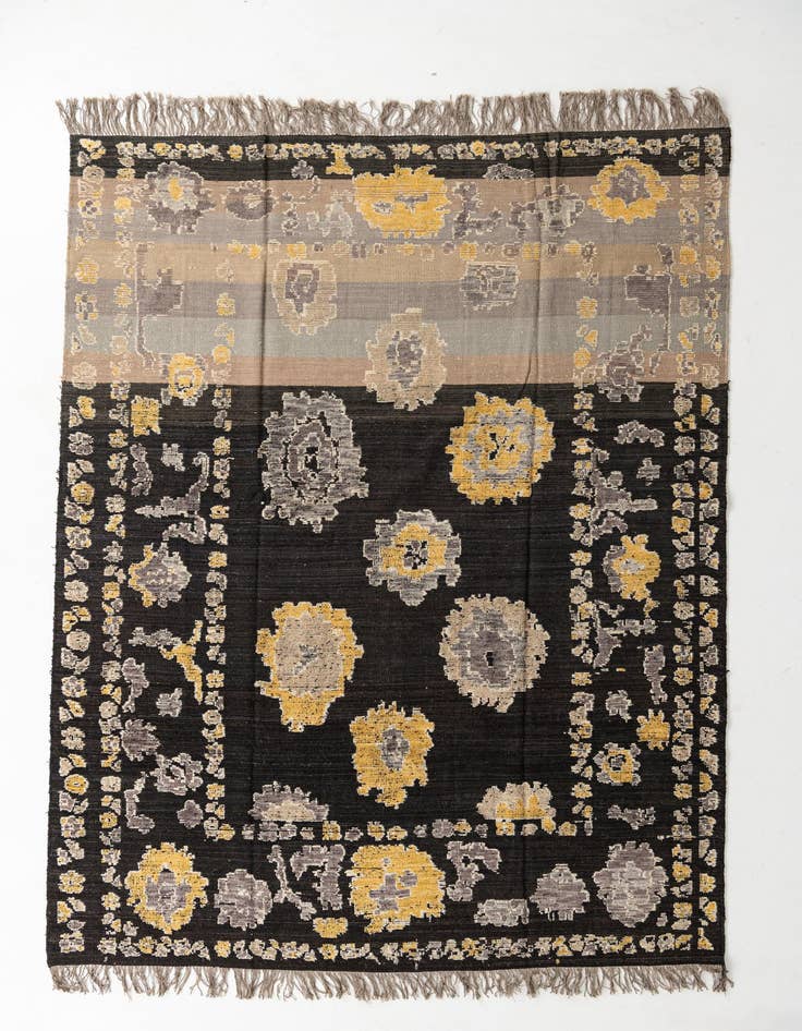 Detail image of 9' 3 x 13' 4 Hand Knotted Oushak Wool Rug