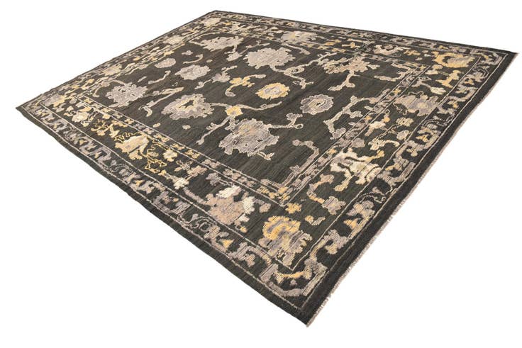 Detail image of 9' 4 x 12' 3 Hand Knotted Oushak Wool Rug