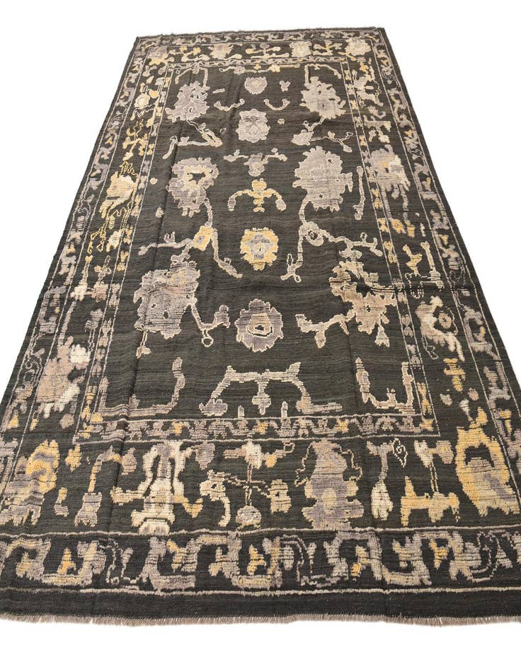 Detail image of 9' 4 x 12' 3 Hand Knotted Oushak Wool Rug