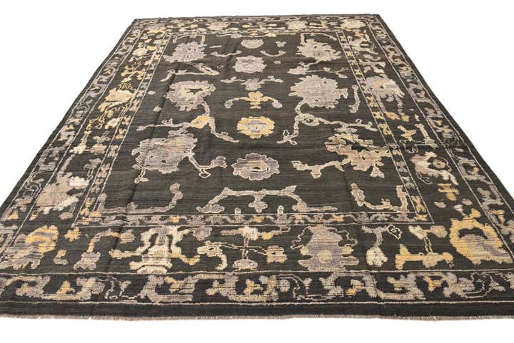 9' 4 x 12' 3 Hand Knotted Oushak Wool Rug