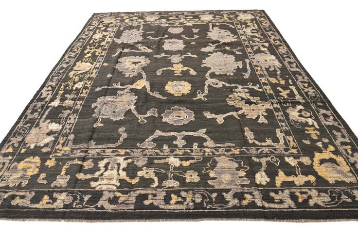 Detail image of 9' 4 x 12' 3 Hand Knotted Oushak Wool Rug