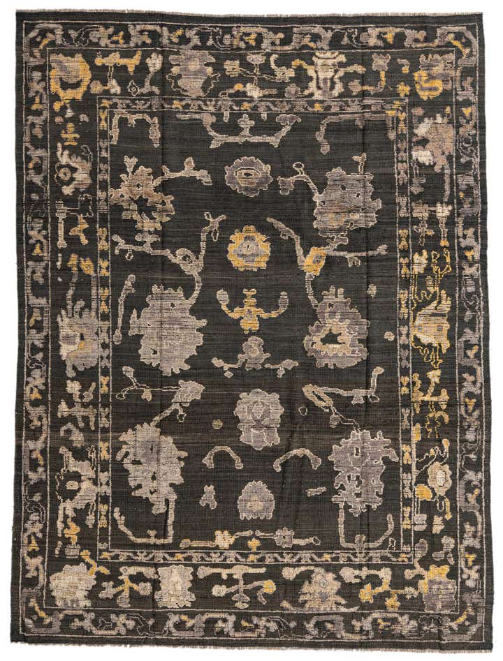 9' 4 x 12' 3 Hand Knotted Oushak Wool Rug