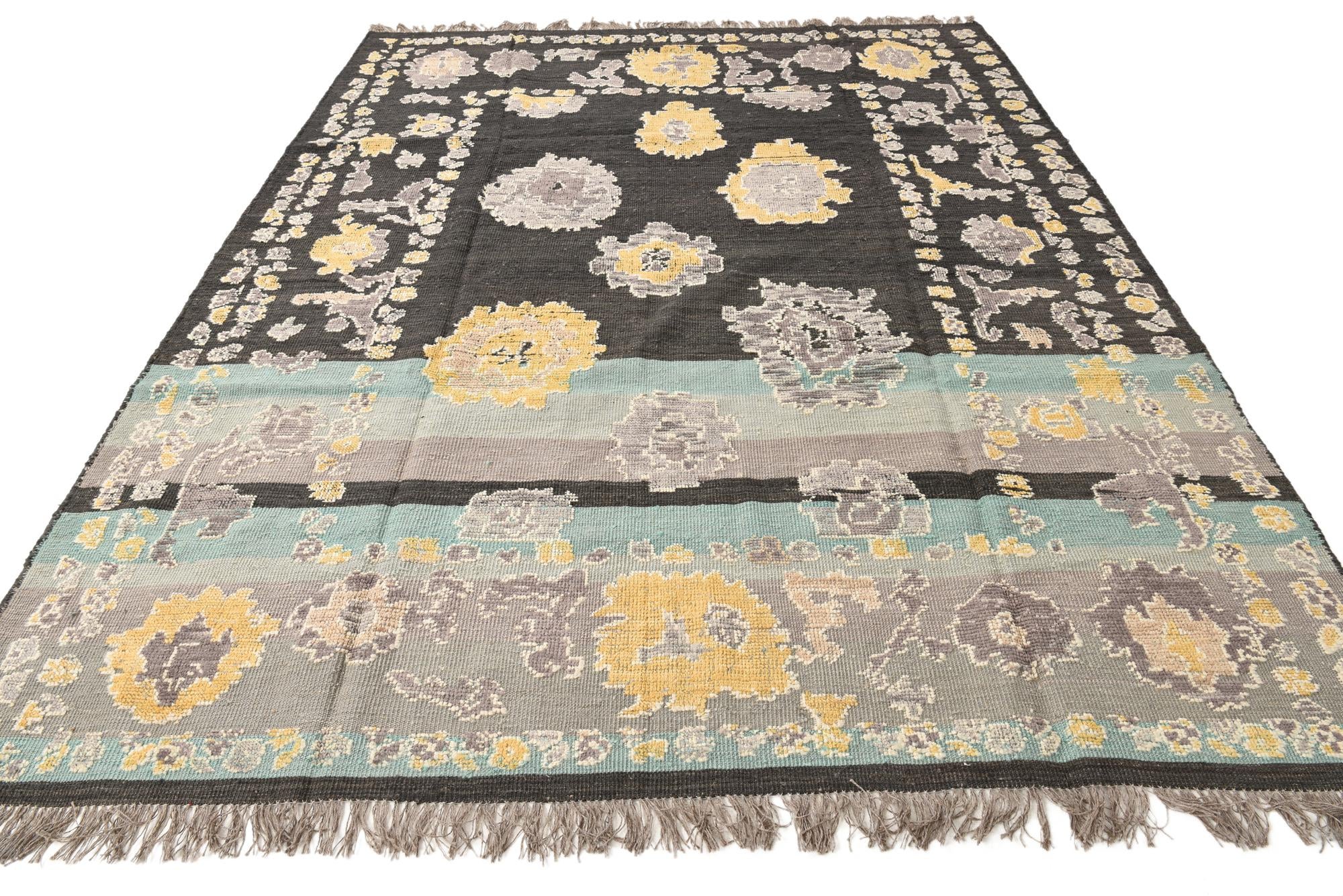 8' 2 x 10' 7 Hand Knotted Oushak Wool Rug
