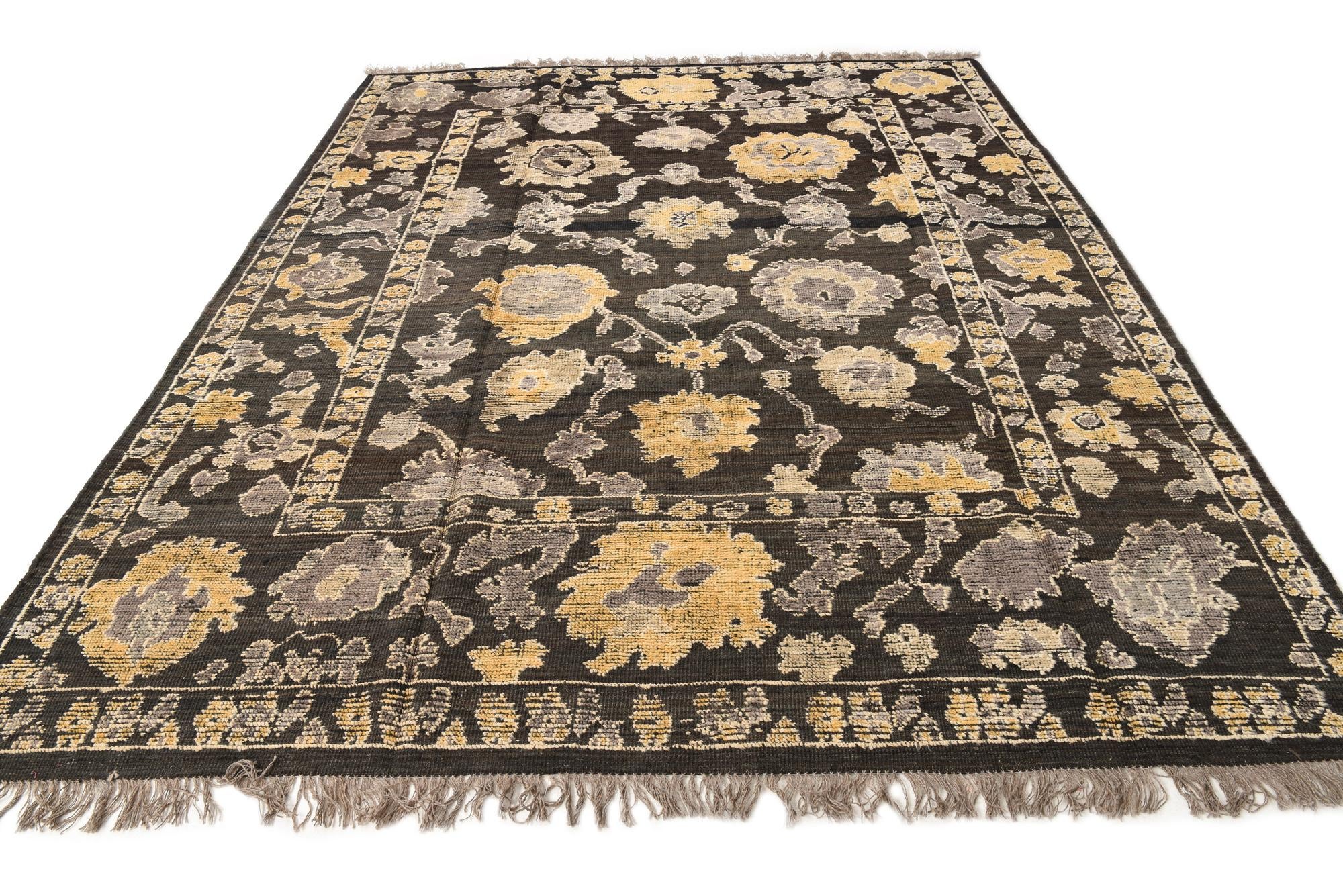8' 2 x 10' 4 Hand Knotted Oushak Wool Rug