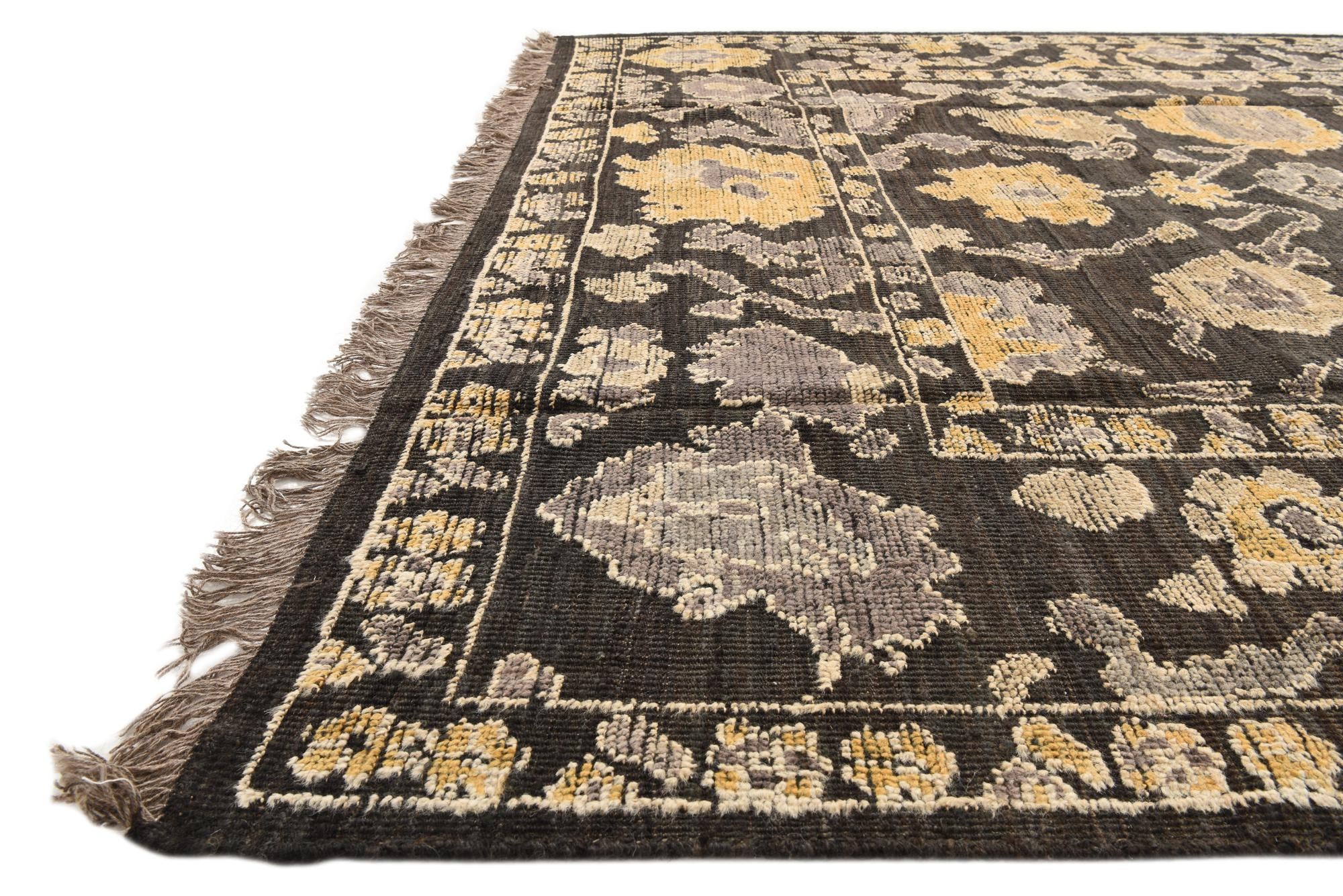 8' 2 x 10' 4 Hand Knotted Oushak Wool Rug