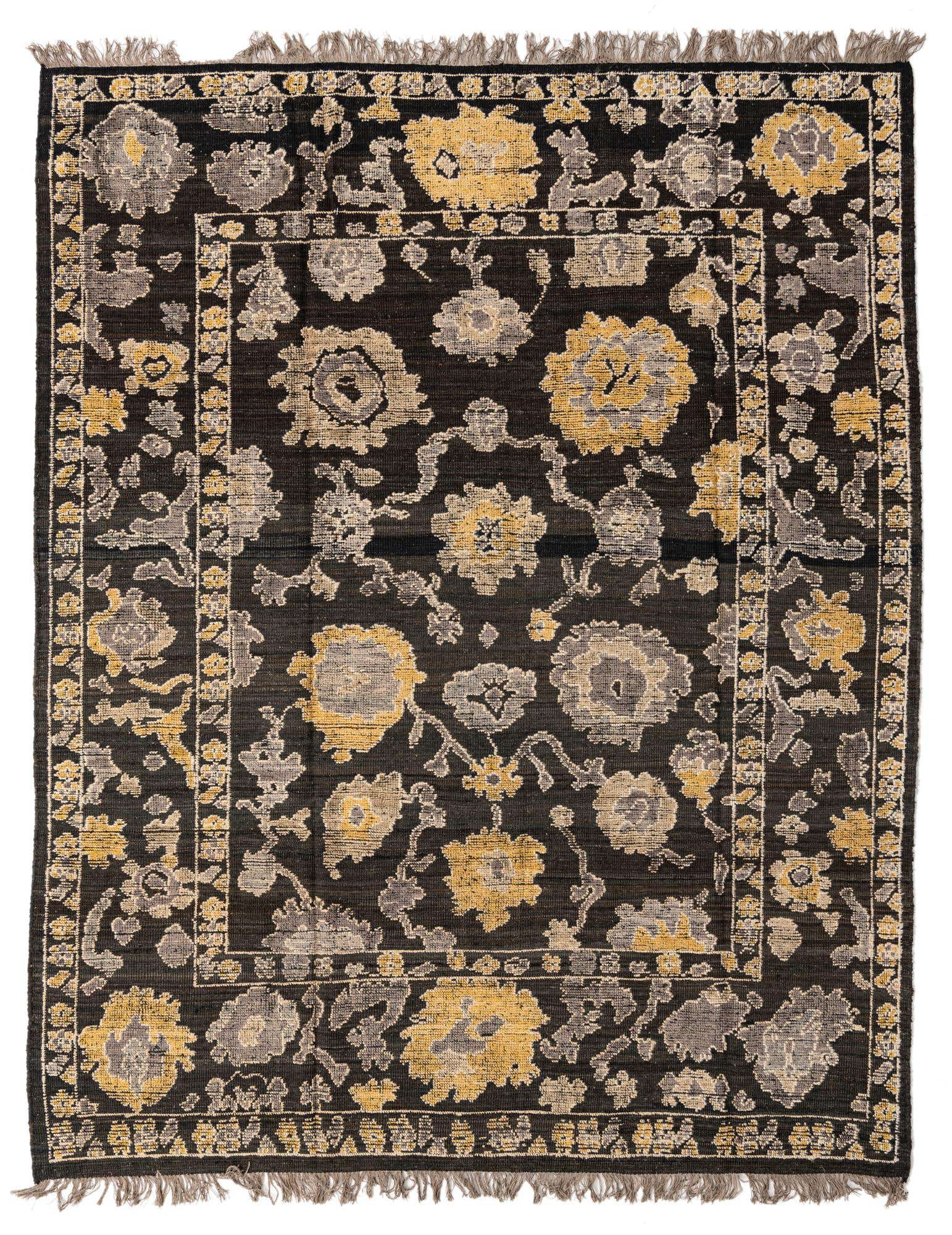 8' 2 x 10' 4 Hand Knotted Oushak Wool Rug