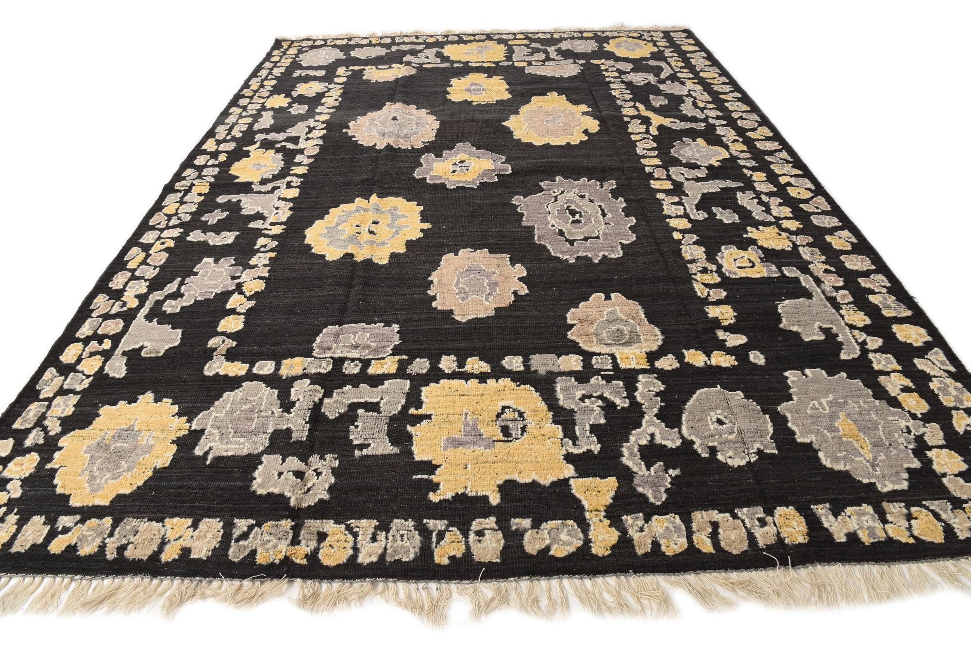 10' x 14' Hand Knotted Oushak Wool Rug