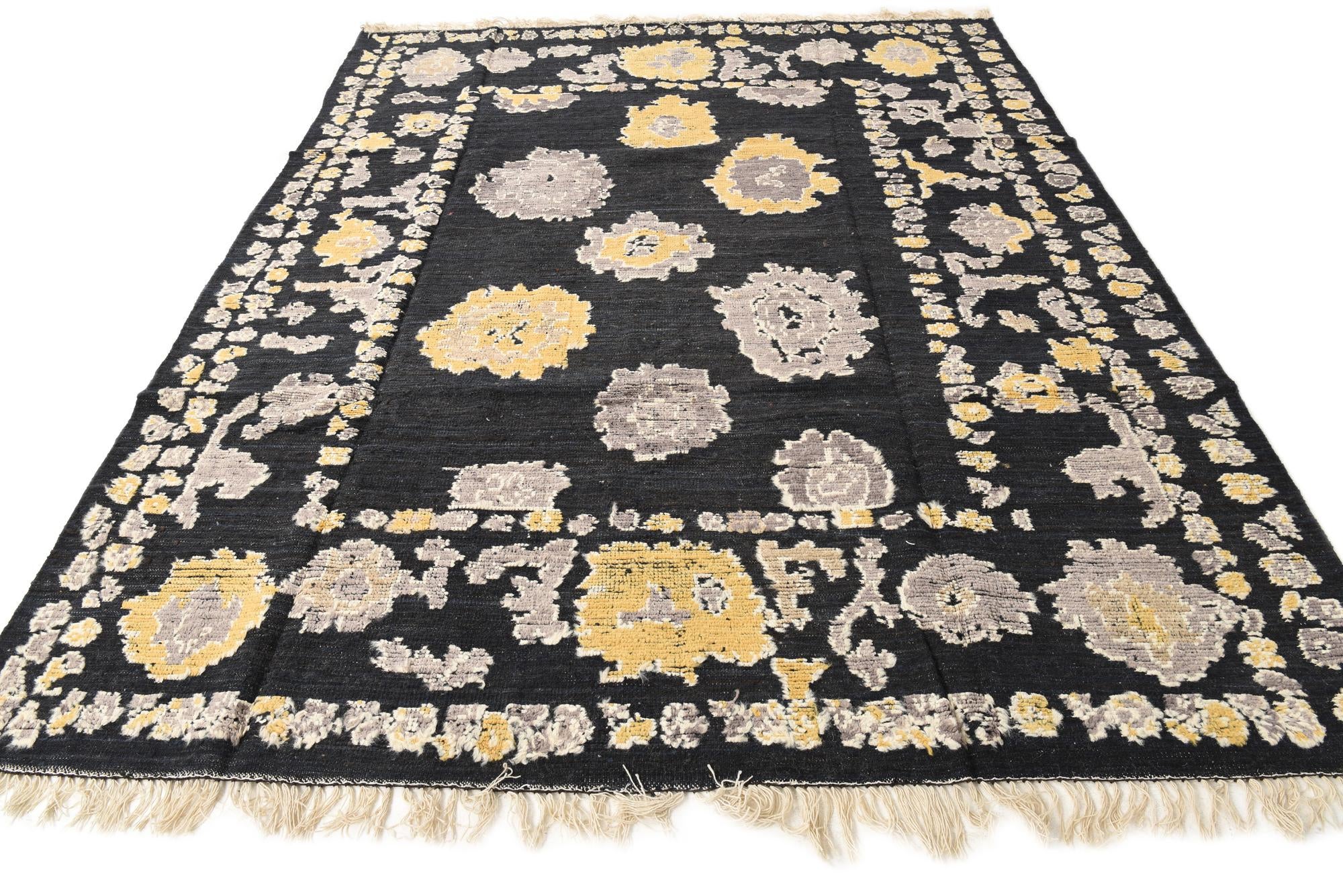 8' x 10' 1 Hand Knotted Oushak Wool Rug