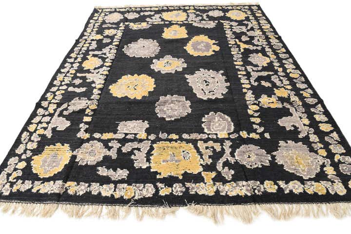 8' x 10' 1 Hand Knotted Oushak Wool Rug