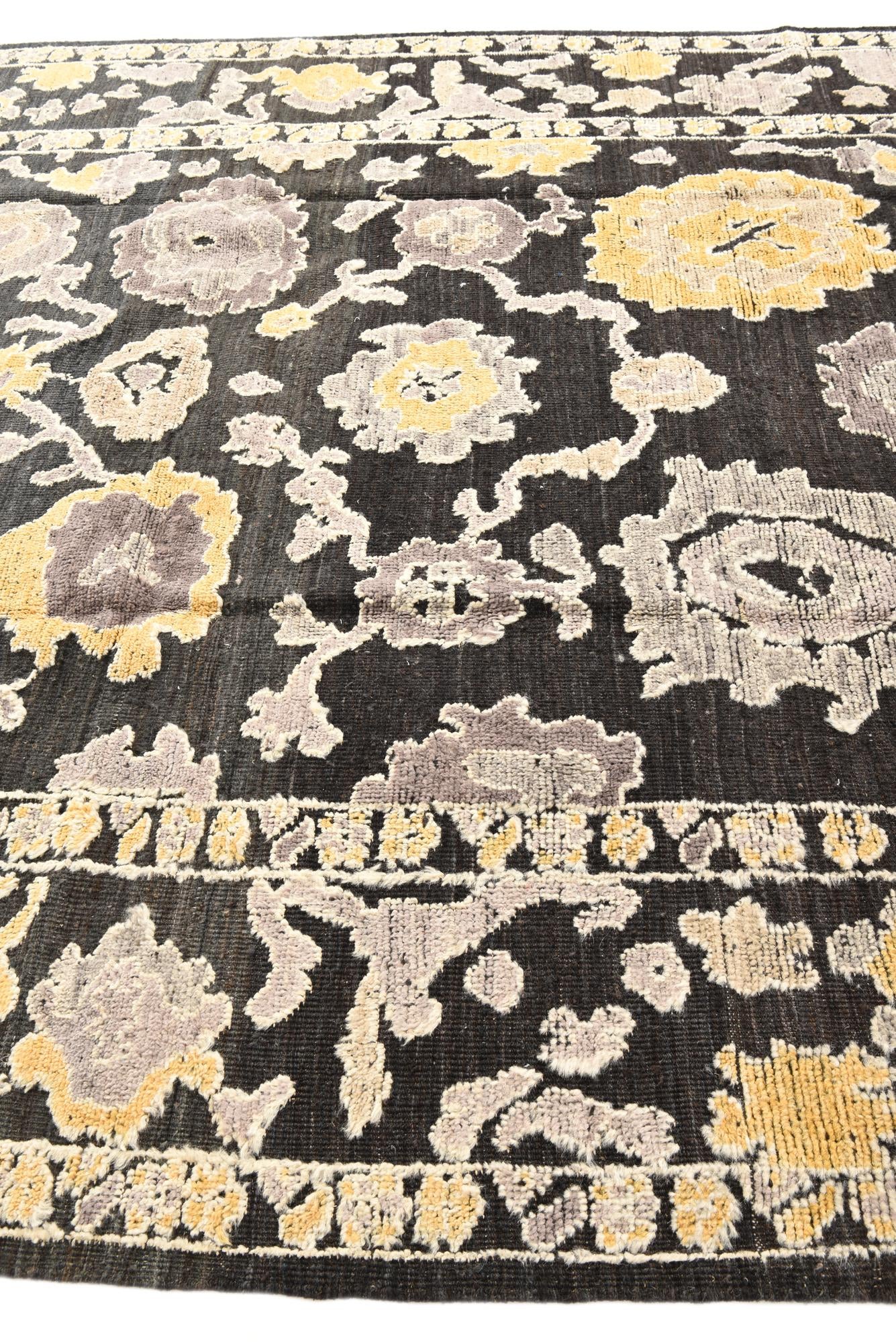 9' x 11' 9 Hand Knotted Oushak Wool Rug