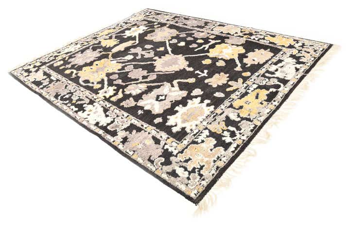 8' 2 x 9' 11 Hand Knotted Oushak Wool Rug