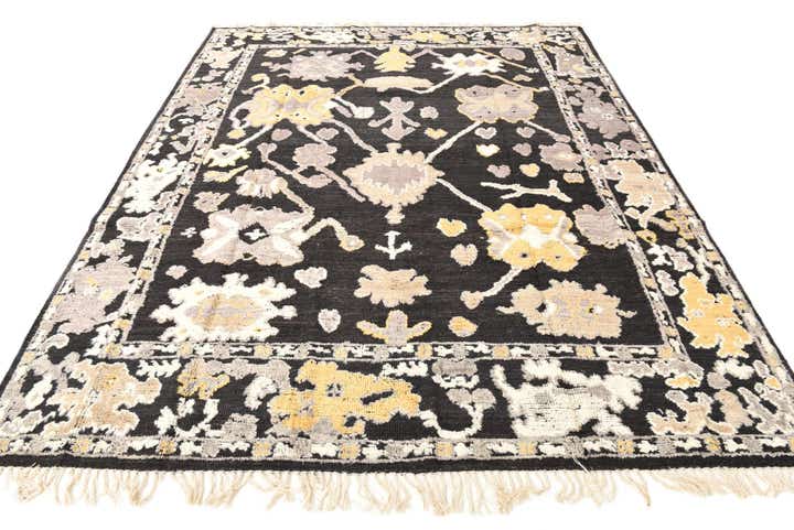 8' 2 x 9' 11 Hand Knotted Oushak Wool Rug