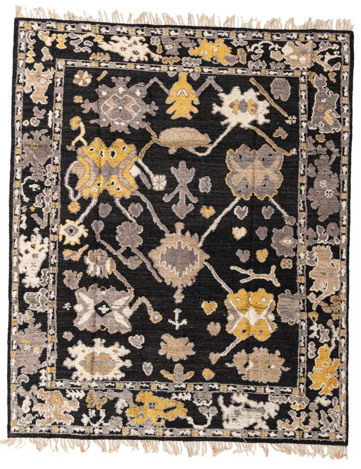 8' 2 x 9' 11 Hand Knotted Oushak Wool Rug