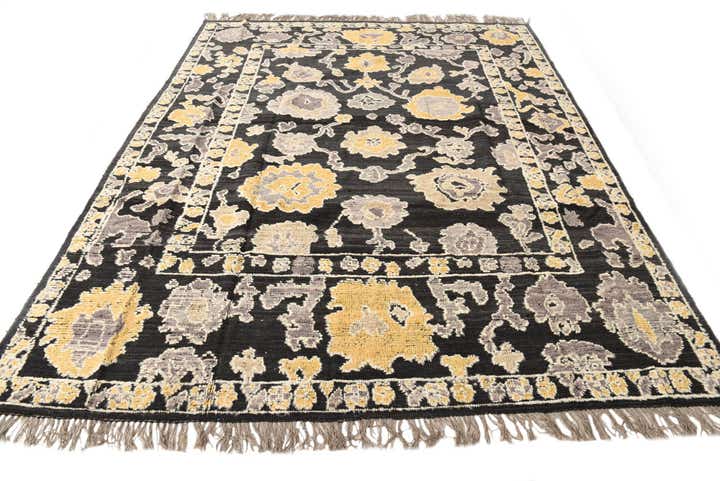 8' x 10' 1 Hand Knotted Oushak Wool Rug