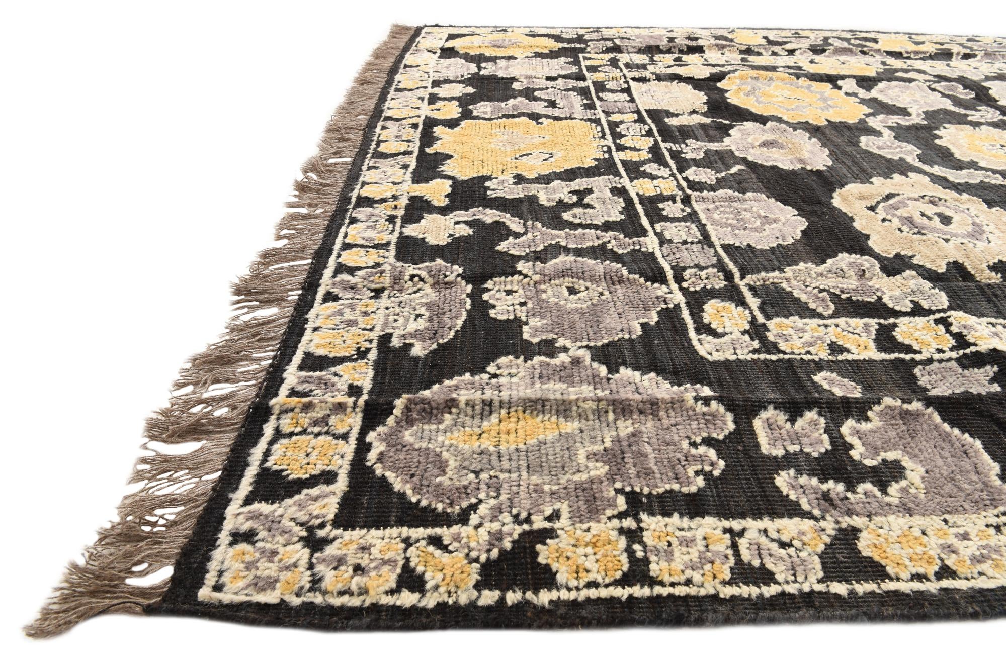 8' x 10' 1 Hand Knotted Oushak Wool Rug