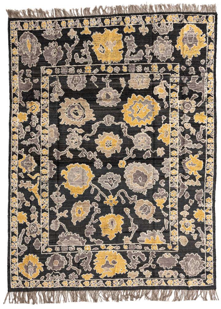 8' x 10' 1 Hand Knotted Oushak Wool Rug
