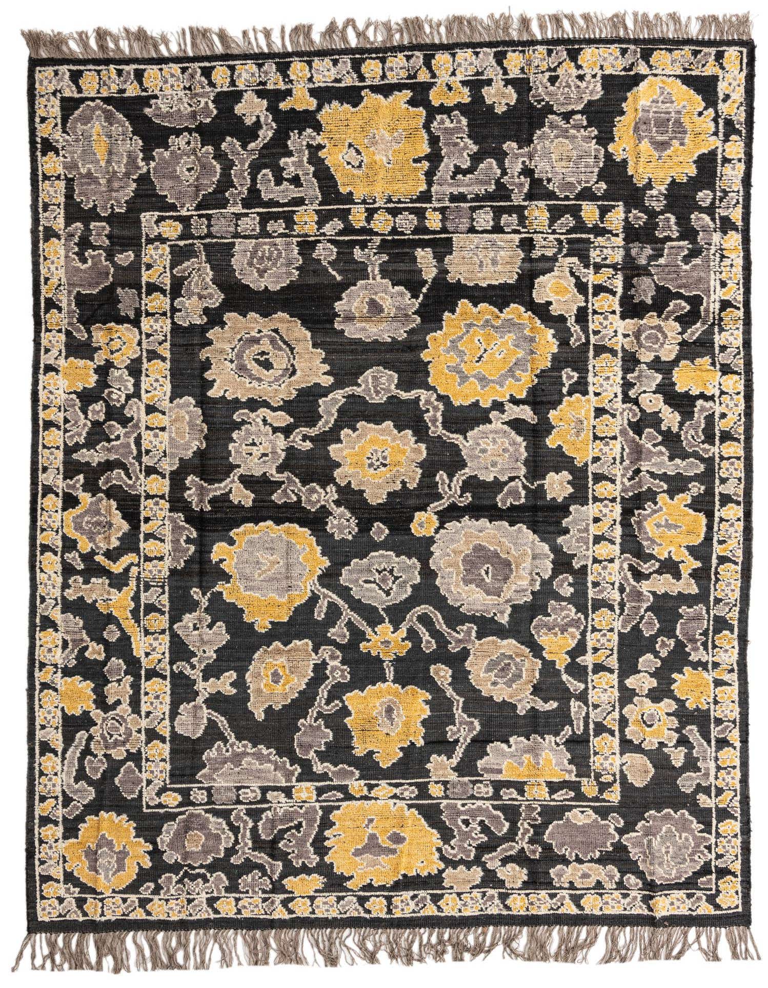 8' x 10' 1 Hand Knotted Oushak Wool Rug