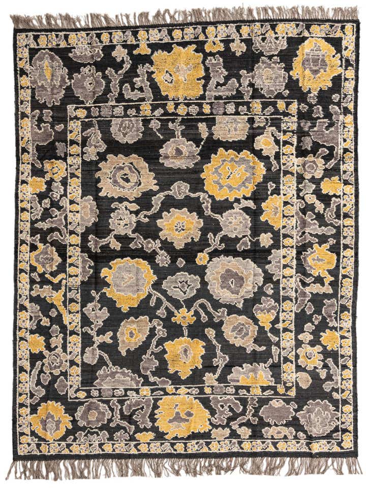 8' x 10' 1 Hand Knotted Oushak Wool Rug