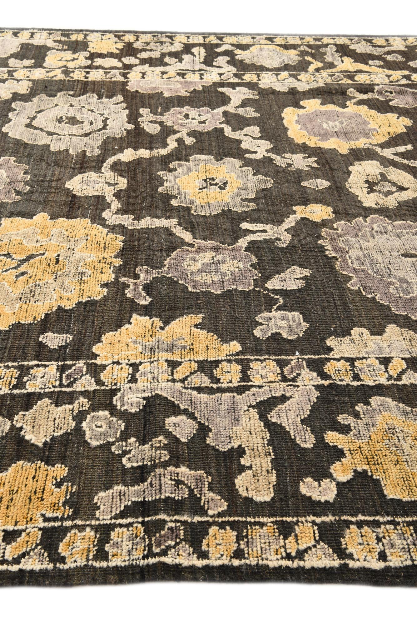 9' 3 x 12' Hand Knotted Oushak Wool Rug