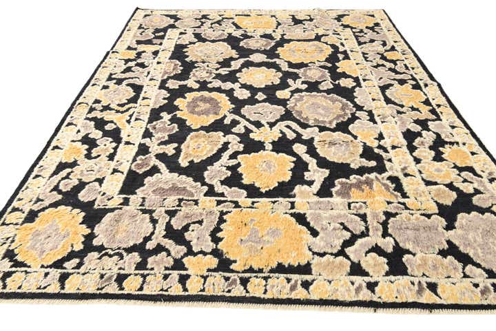 8' x 10' 10 Hand Knotted Oushak Wool Rug