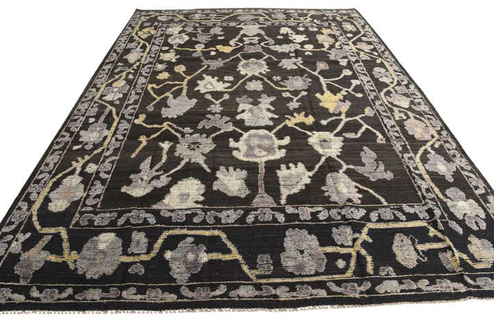 280cm x 375cm Handgeknoopt Oushak Wol Vloerkleed