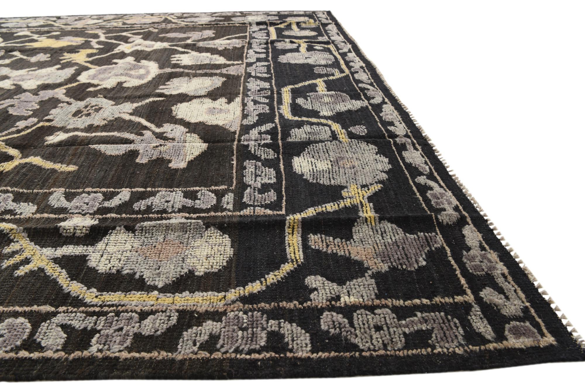 9' 2 x 12' 3 Hand Knotted Oushak Wool Rug