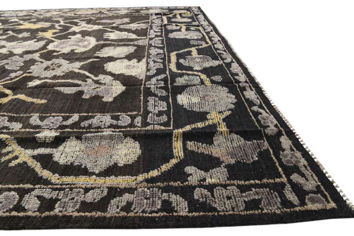 280cm x 375cm Handgeknoopt Oushak Wol Vloerkleed