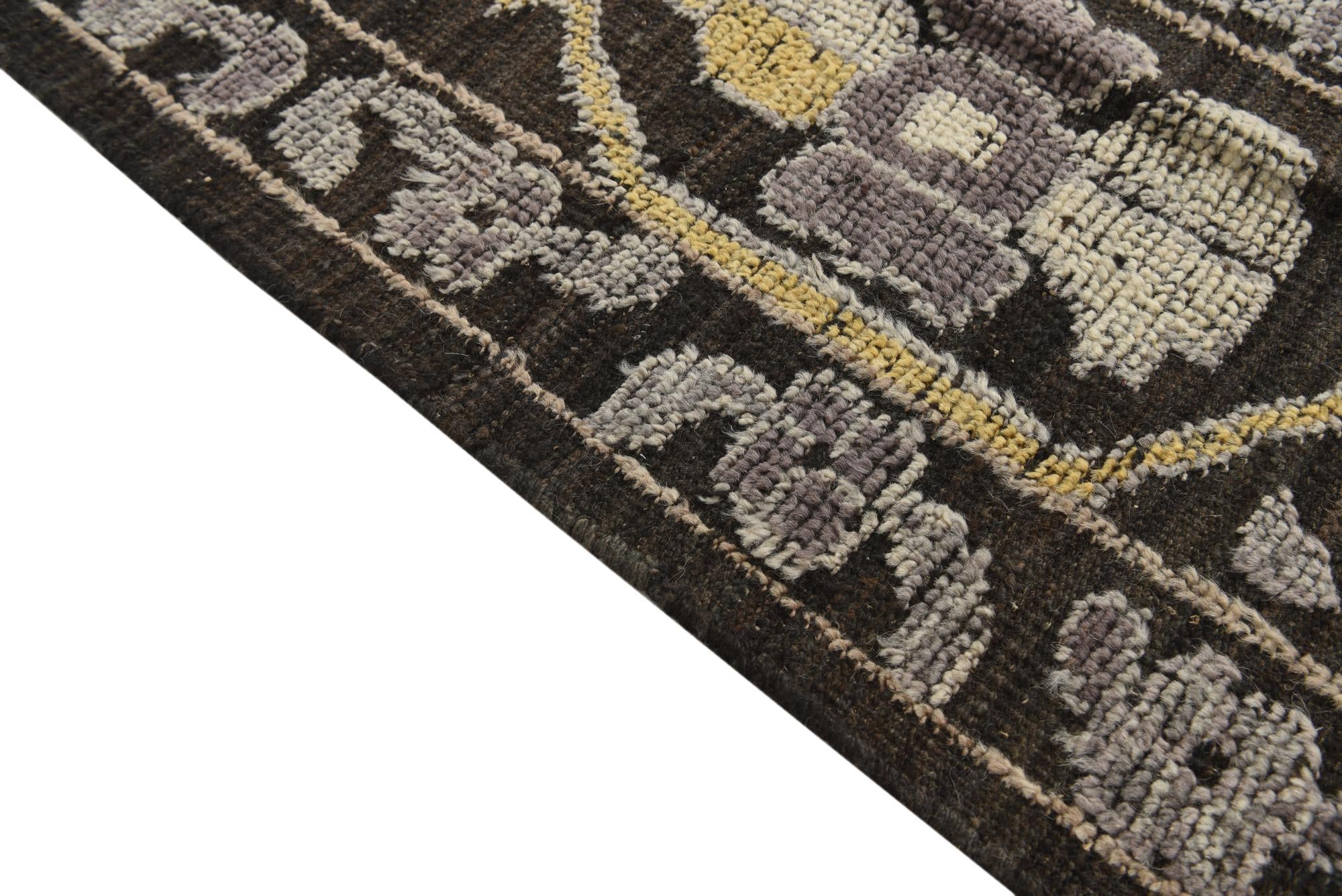 9' 2 x 12' 3 Hand Knotted Oushak Wool Rug