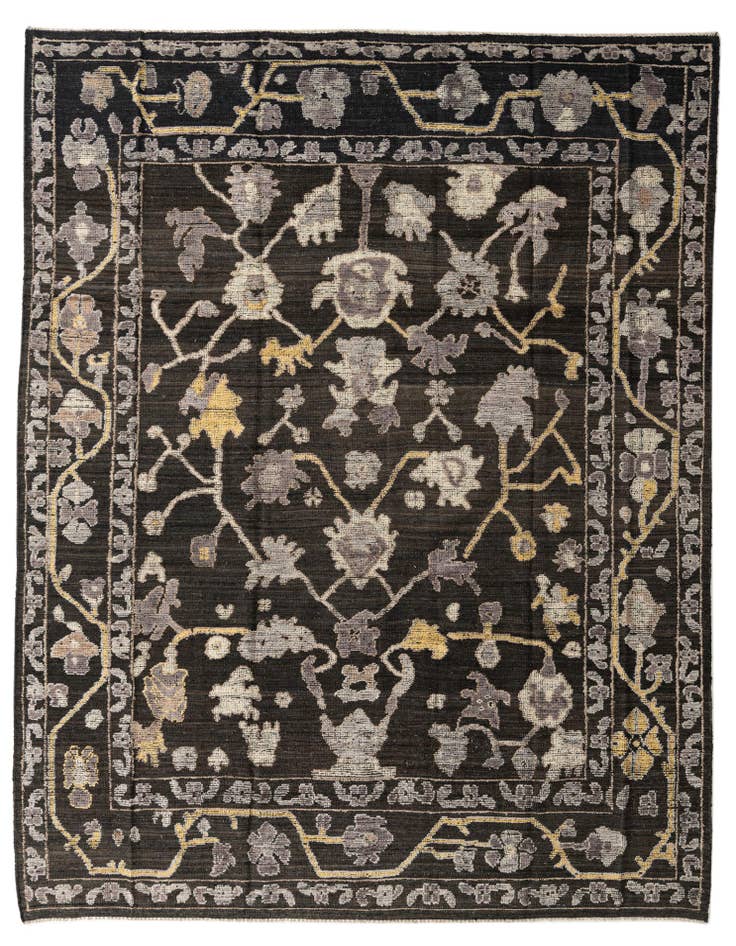 Detail image of 9' 2 x 12' 3 Hand Knotted Oushak Wool Rug