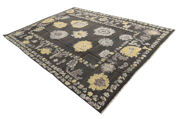 Detail image of 7' 10 x 10' 6 Hand Knotted Oushak Wool Rug