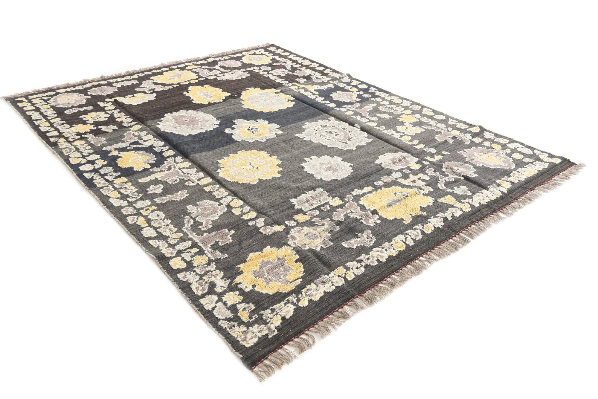 8' x 10' 1 Hand Knotted Oushak Wool Rug