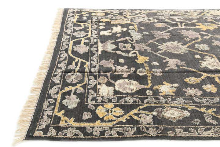 8' x 10' 5 Hand Knotted Oushak Wool Rug