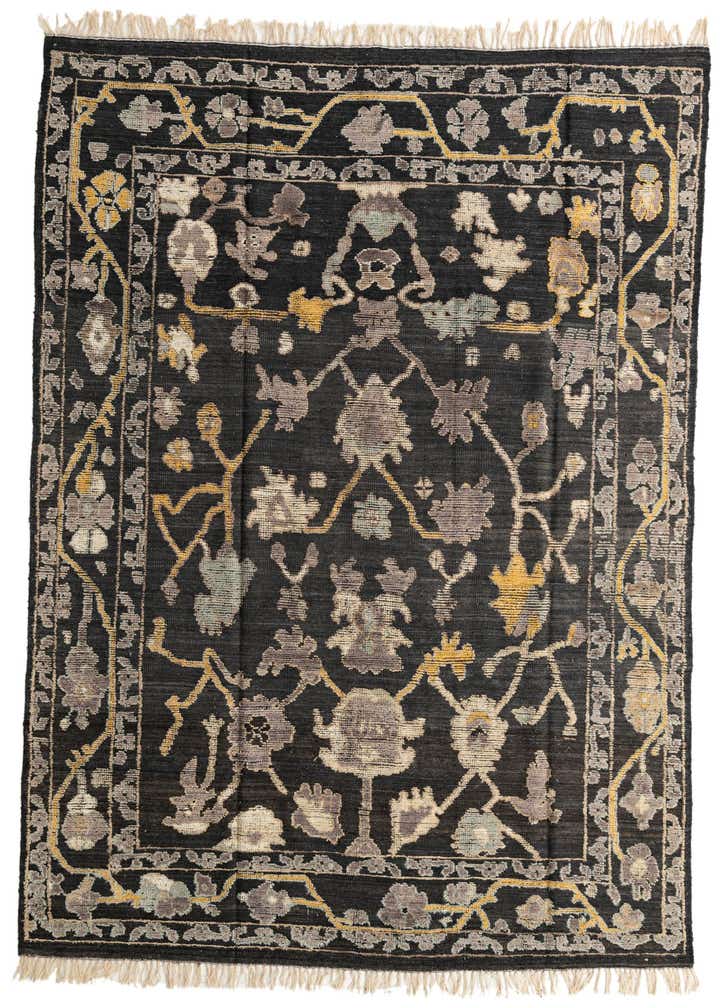 8' x 10' 5 Hand Knotted Oushak Wool Rug