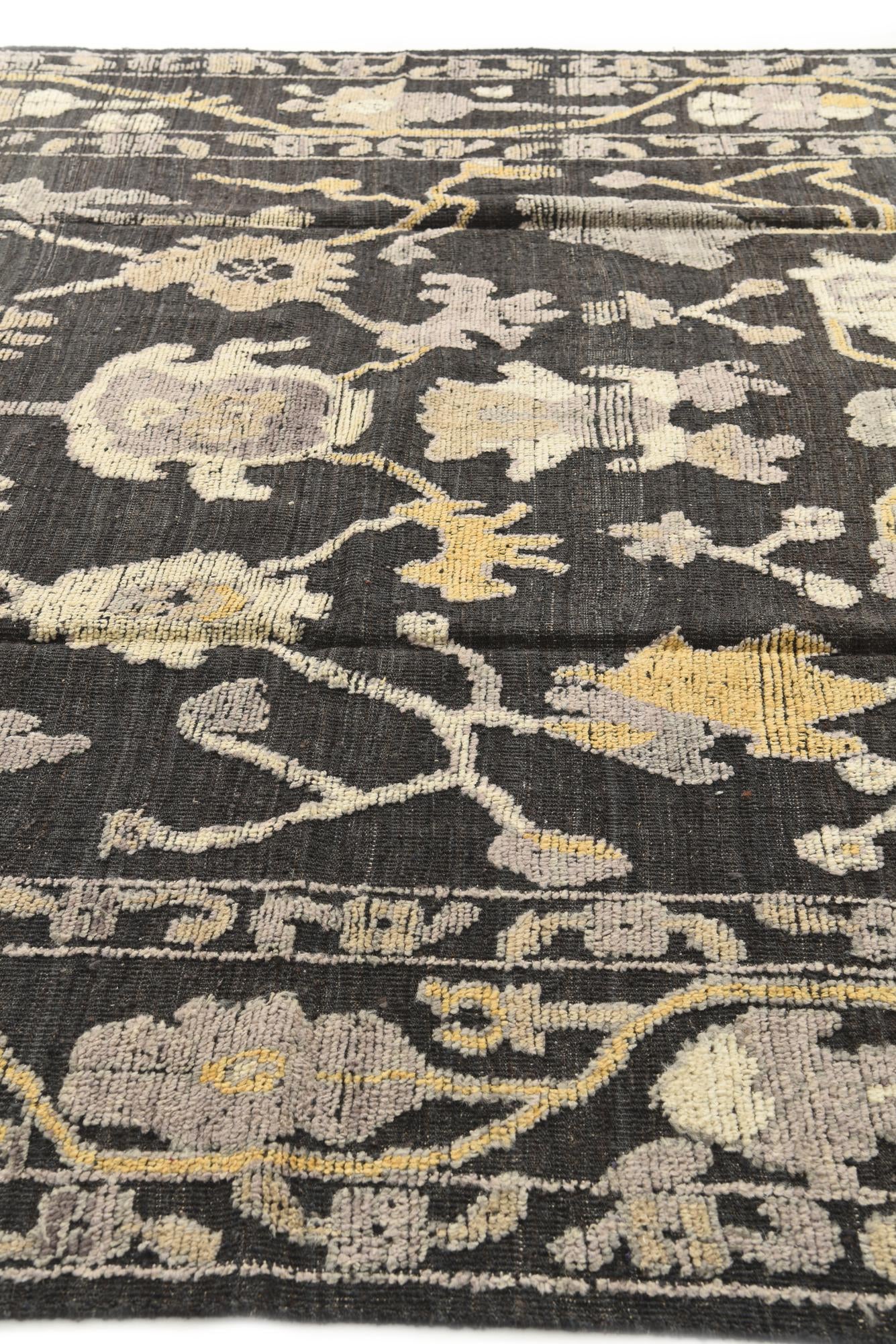 9' 3 x 12' 8 Hand Knotted Oushak Wool Rug