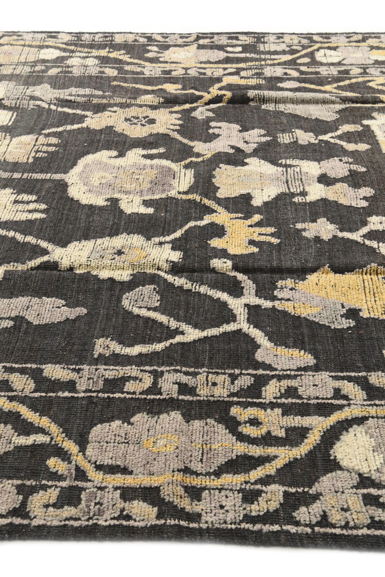 9' 3 x 12' 8 Hand Knotted Oushak Wool Rug