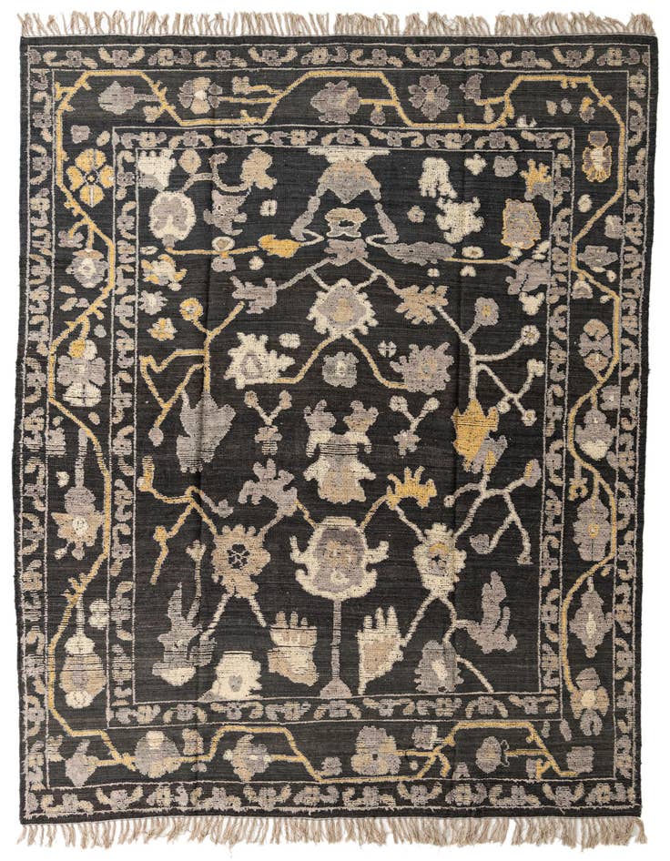 Detail image of 9' 3 x 12' 8 Hand Knotted Oushak Wool Rug