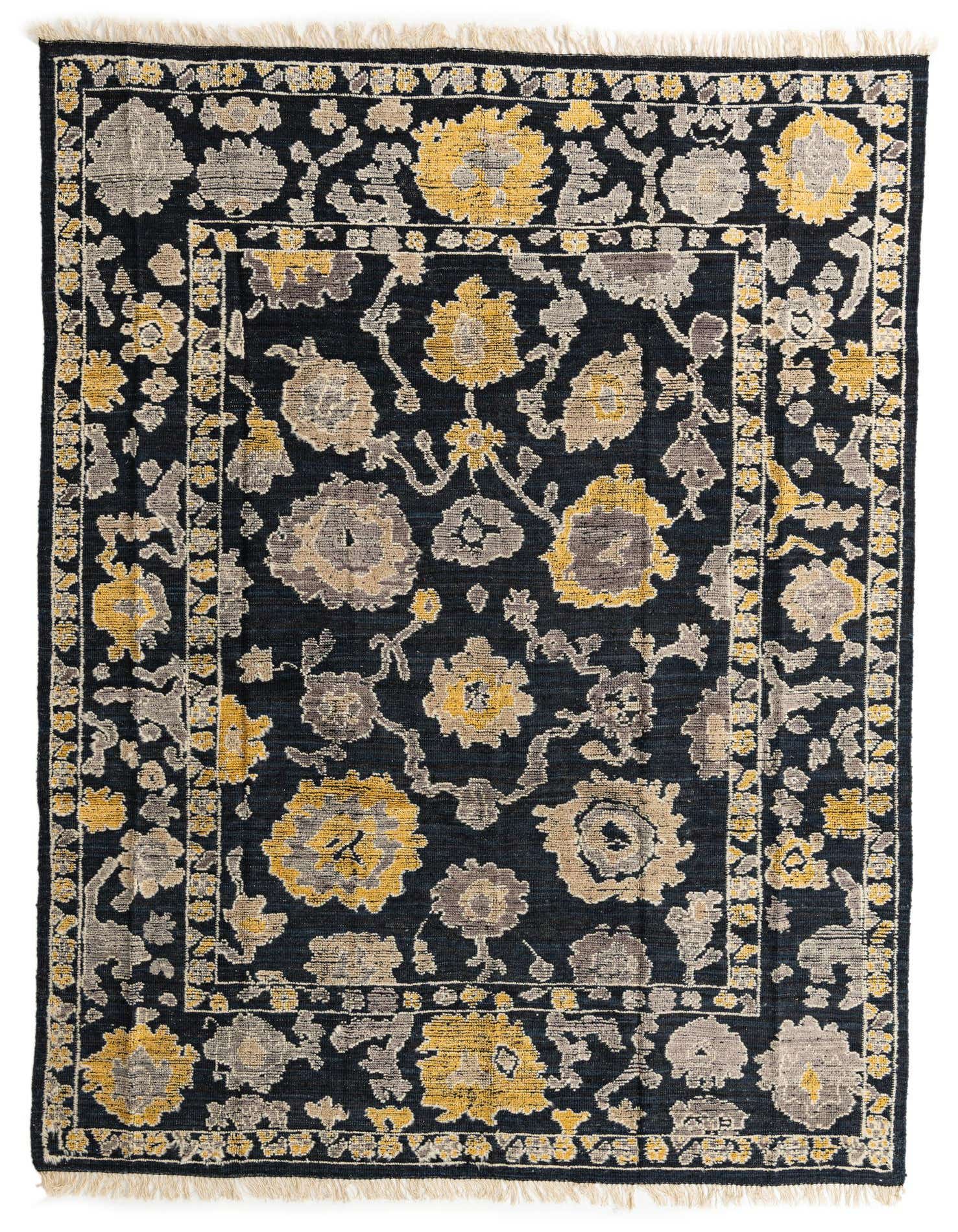8' x 11' Hand Knotted Oushak Wool Rug