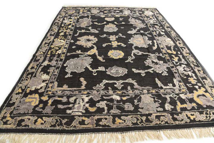 9' 4 x 12' 5 Hand Knotted Oushak Wool Rug
