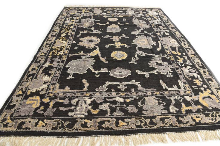 Detail image of 9' 4 x 12' 5 Hand Knotted Oushak Wool Rug