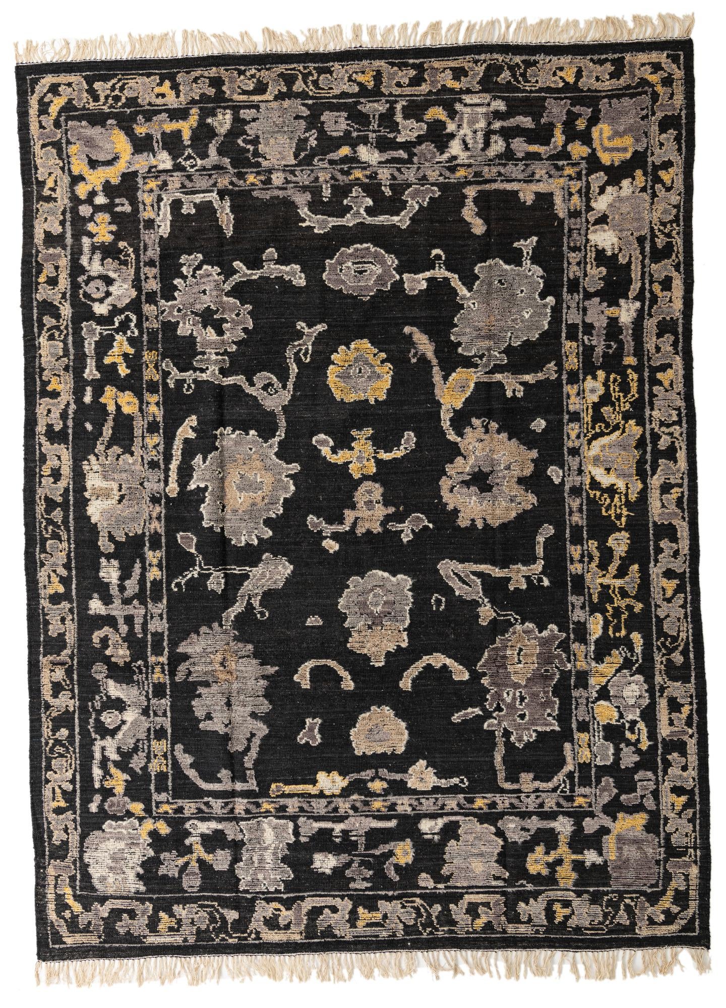 9' 4 x 12' 5 Hand Knotted Oushak Wool Rug