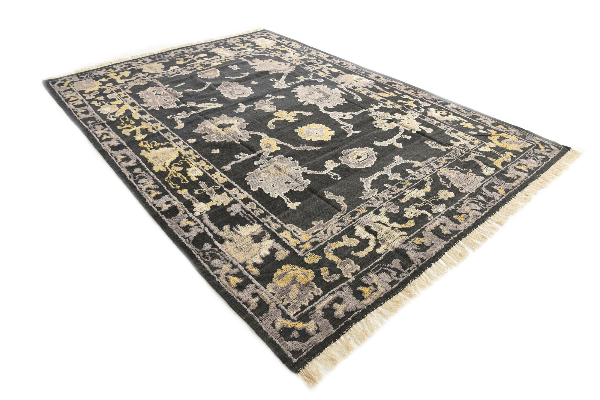 8' 10 x 12' 4 Hand Knotted Oushak Wool Rug