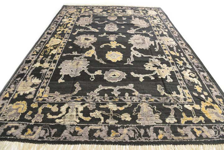 8' 10 x 12' 4 Hand Knotted Oushak Wool Rug
