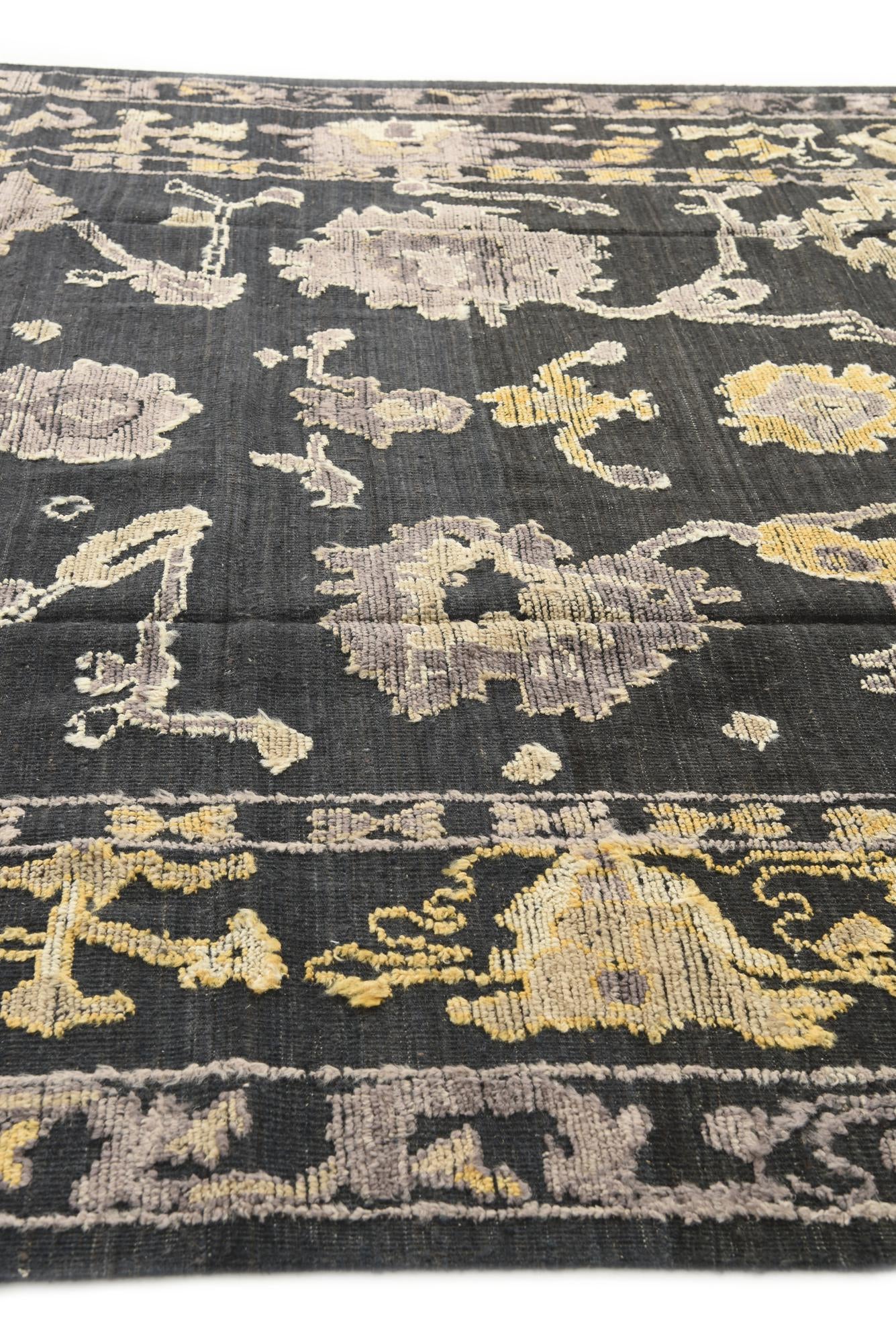 8' 10 x 12' 4 Hand Knotted Oushak Wool Rug