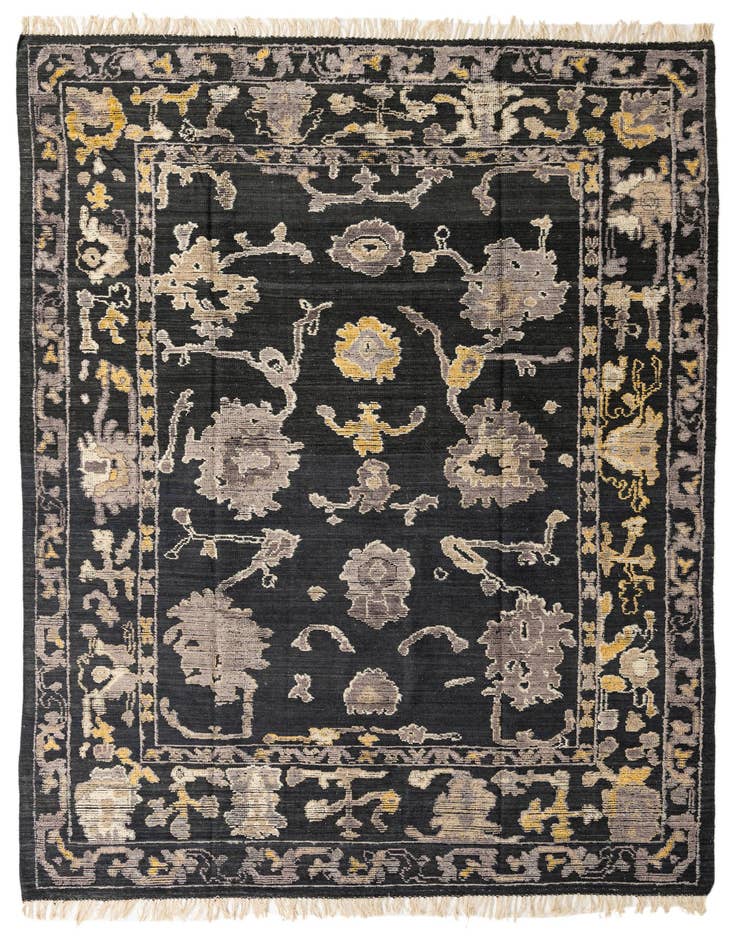 Detail image of 8' 10 x 12' 4 Hand Knotted Oushak Wool Rug