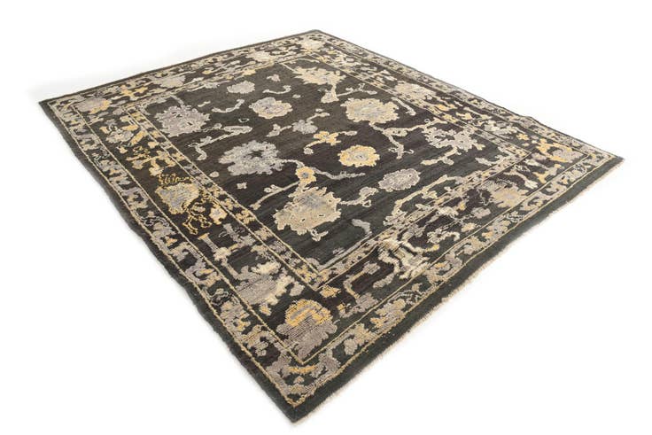 Detail image of 8' 2 x 9' 7 Hand Knotted Oushak Wool Rug