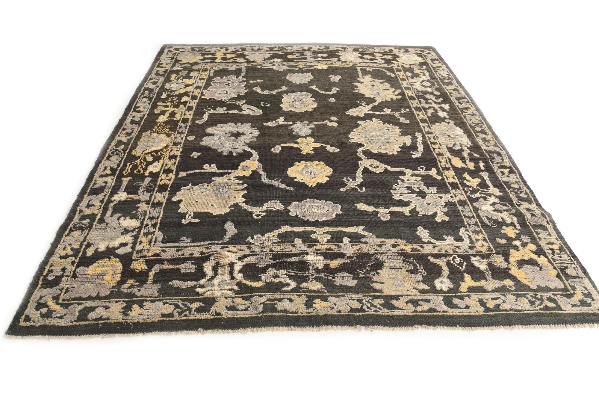 8' 2 x 9' 7 Hand Knotted Oushak Wool Rug