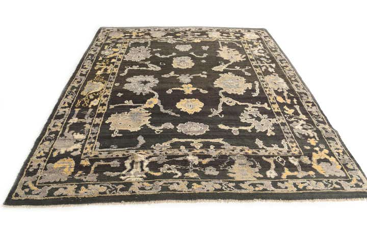 8' 2 x 9' 7 Hand Knotted Oushak Wool Rug