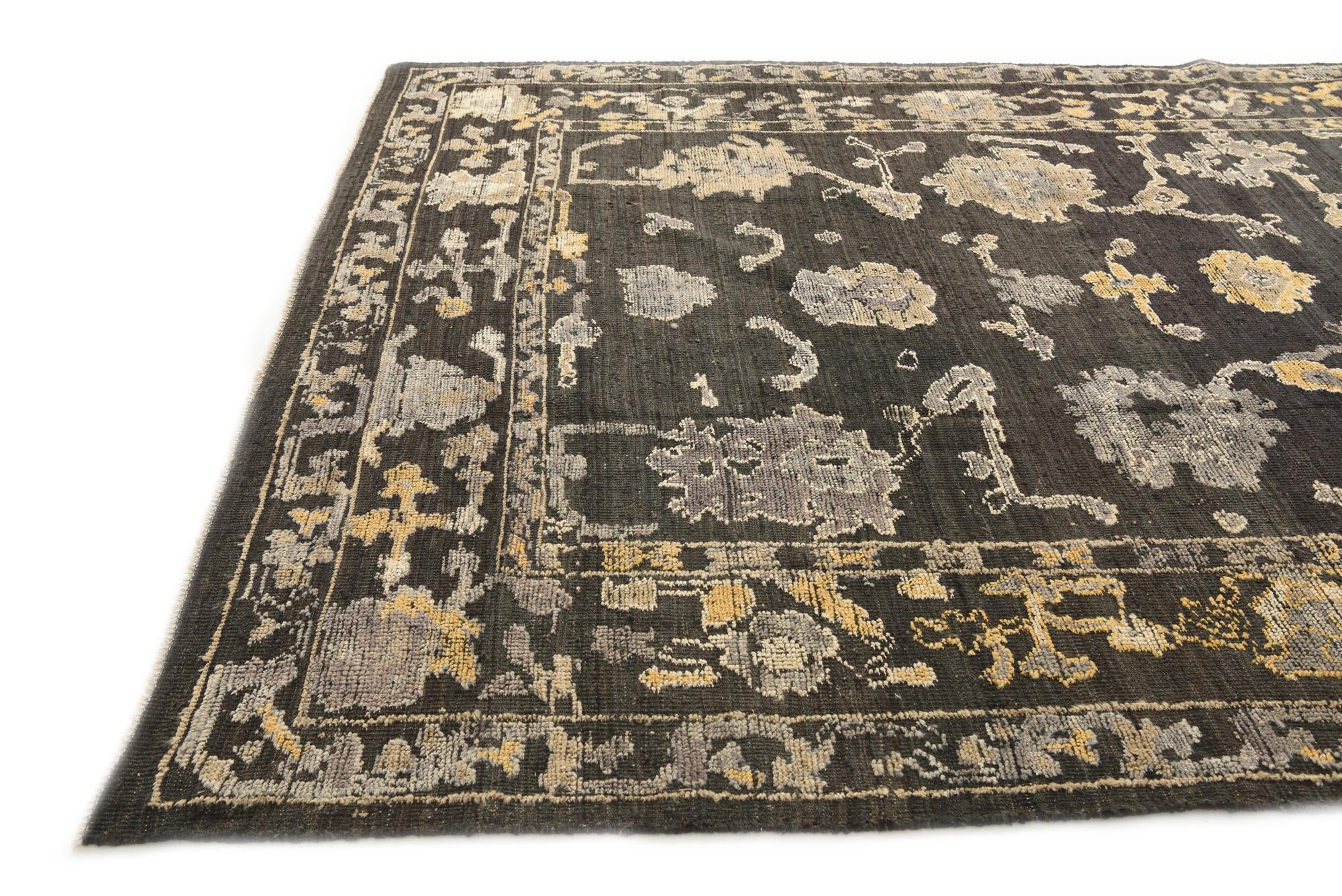 8' 2 x 9' 7 Hand Knotted Oushak Wool Rug