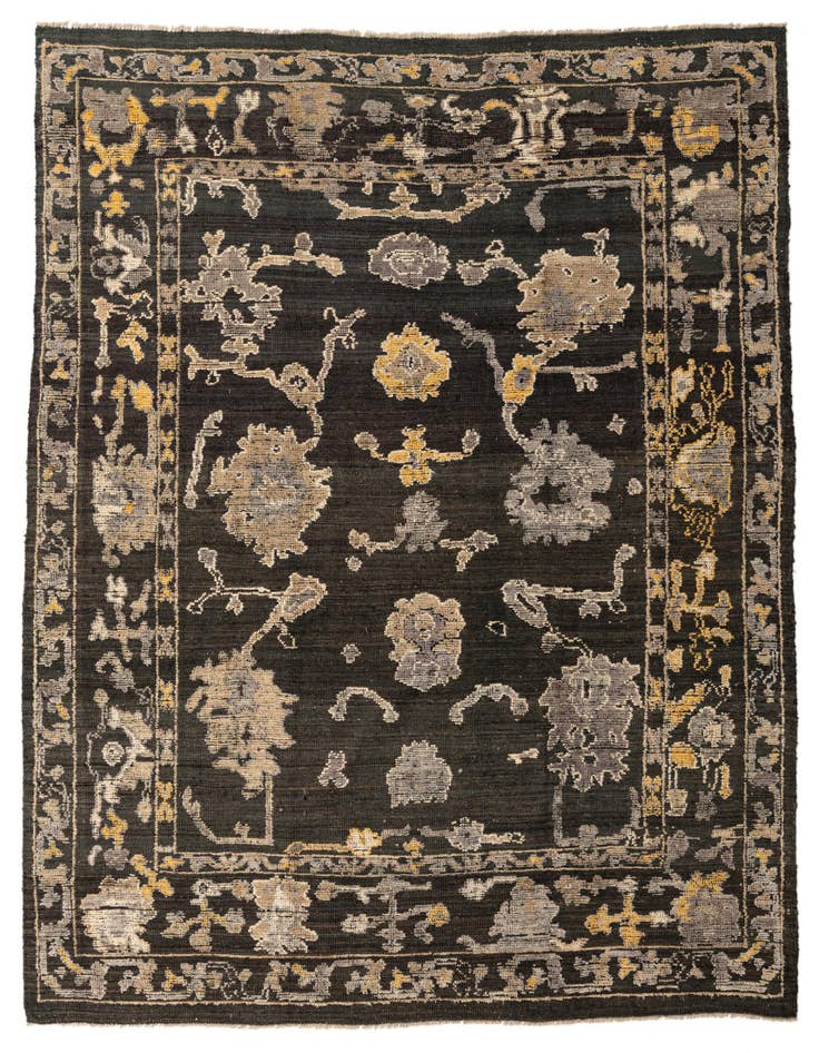 Detail image of 8' 2 x 9' 7 Hand Knotted Oushak Wool Rug
